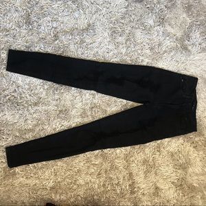 Black high waisted ripped jeans